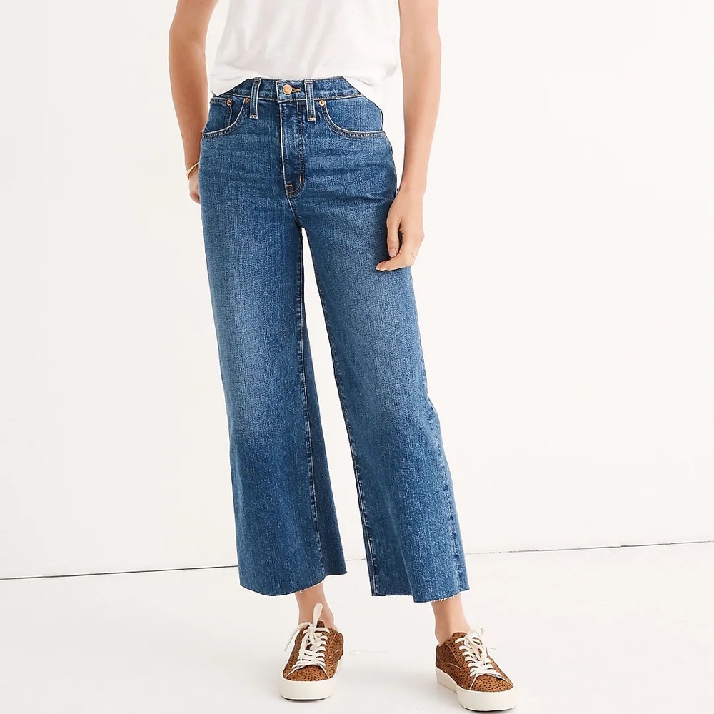 Madewell High-Rise Wide-Leg Jeans in Medium Blue